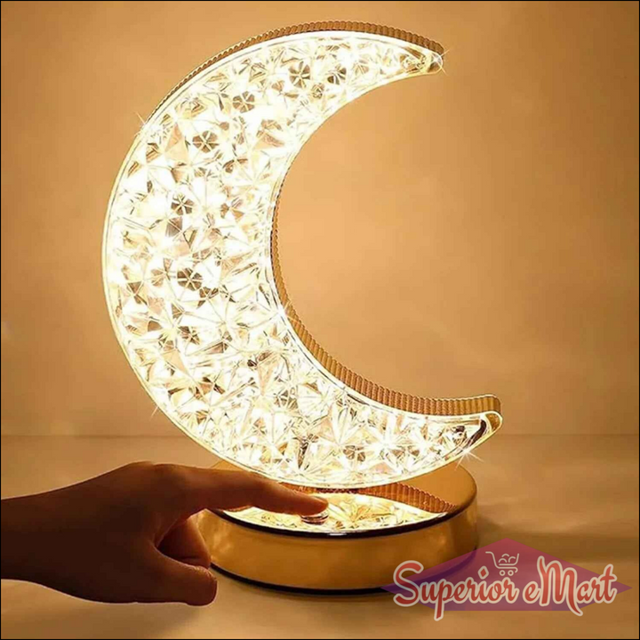 Crystal Moon Table Lamp - Superior eMart
