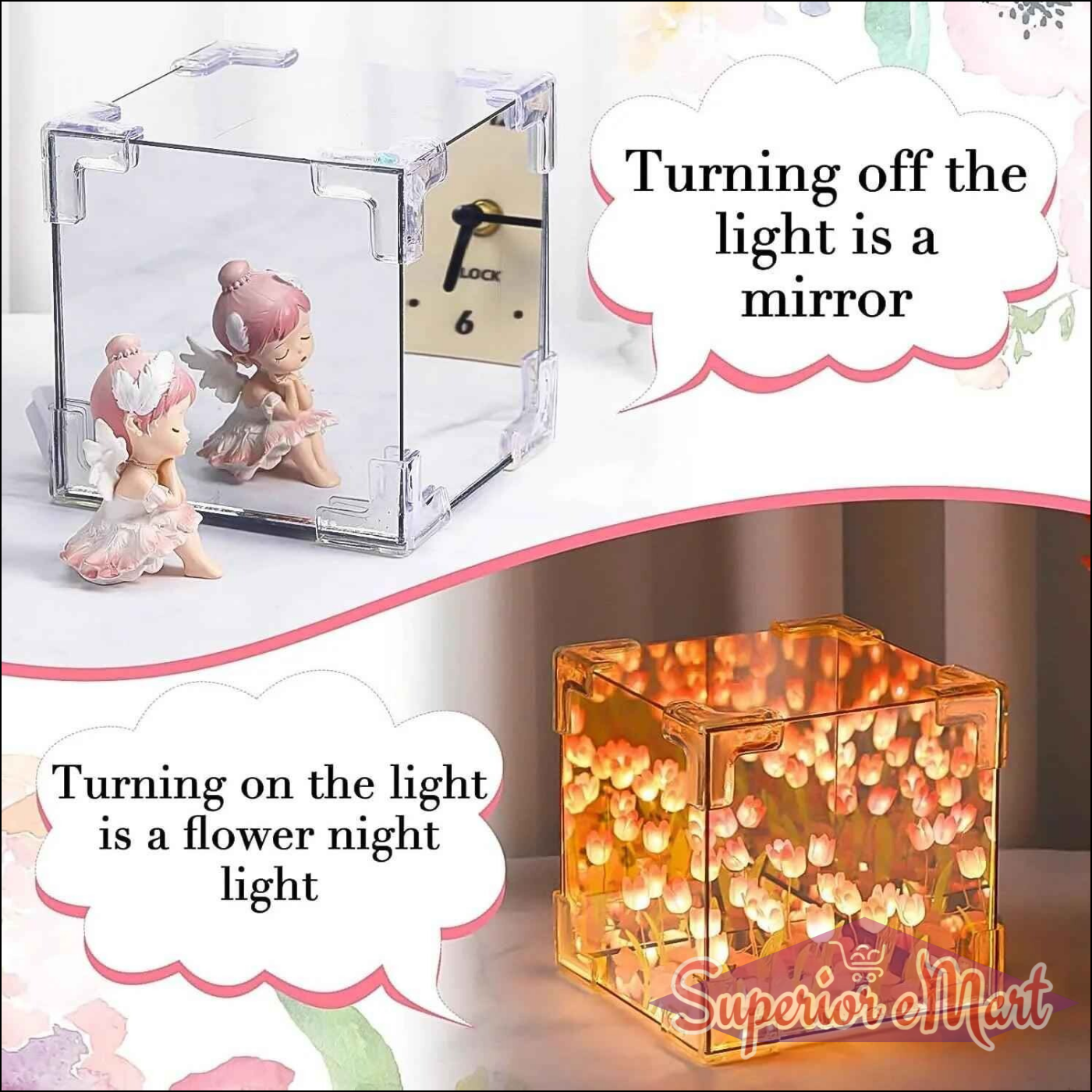 Cube Tulip Night Lamp - Superior eMart
