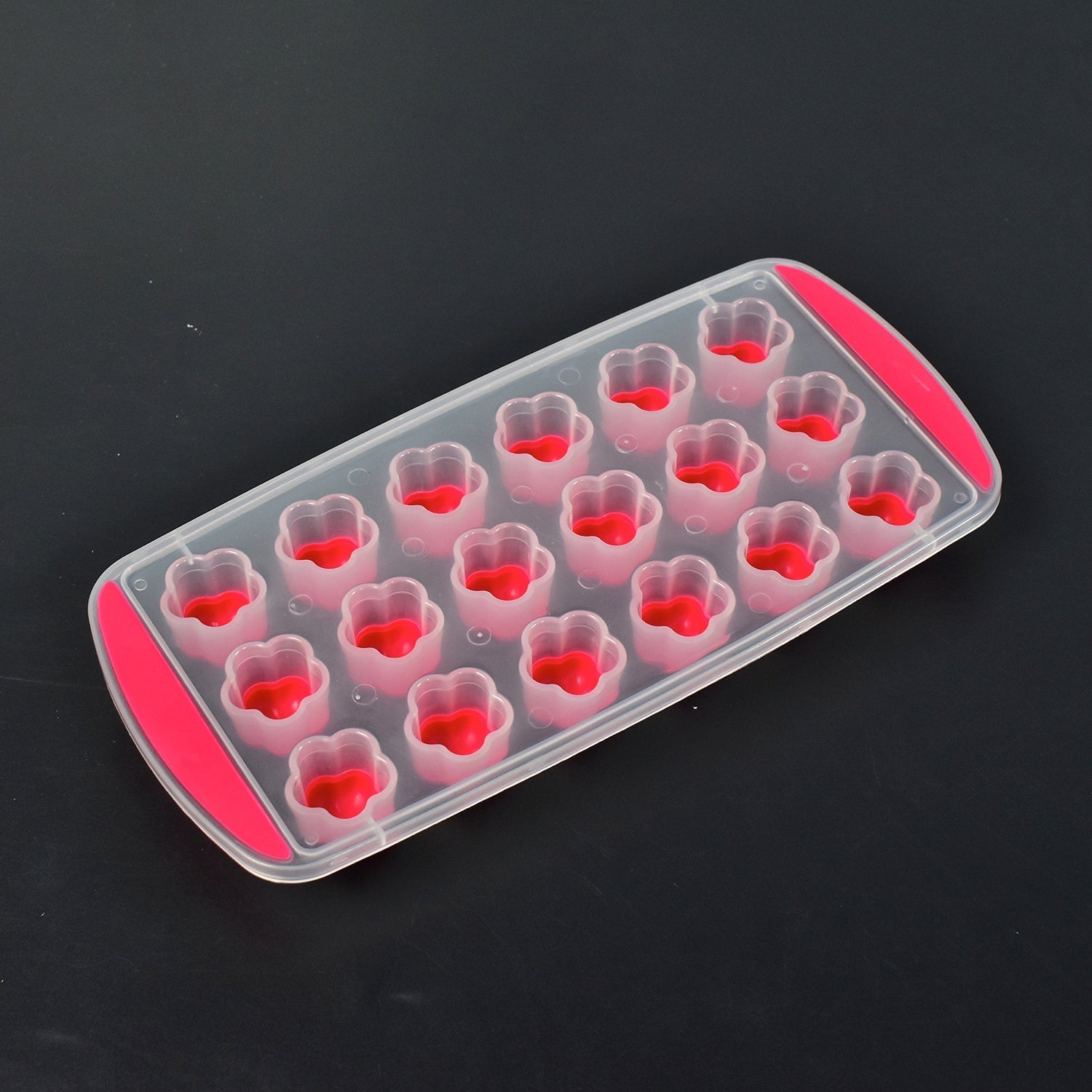 Ice Mould Flower Shape 18 Cavity Mould ice Tray Sphere ice Flower Mould Small ic - 7165_flower_design_ice_tray