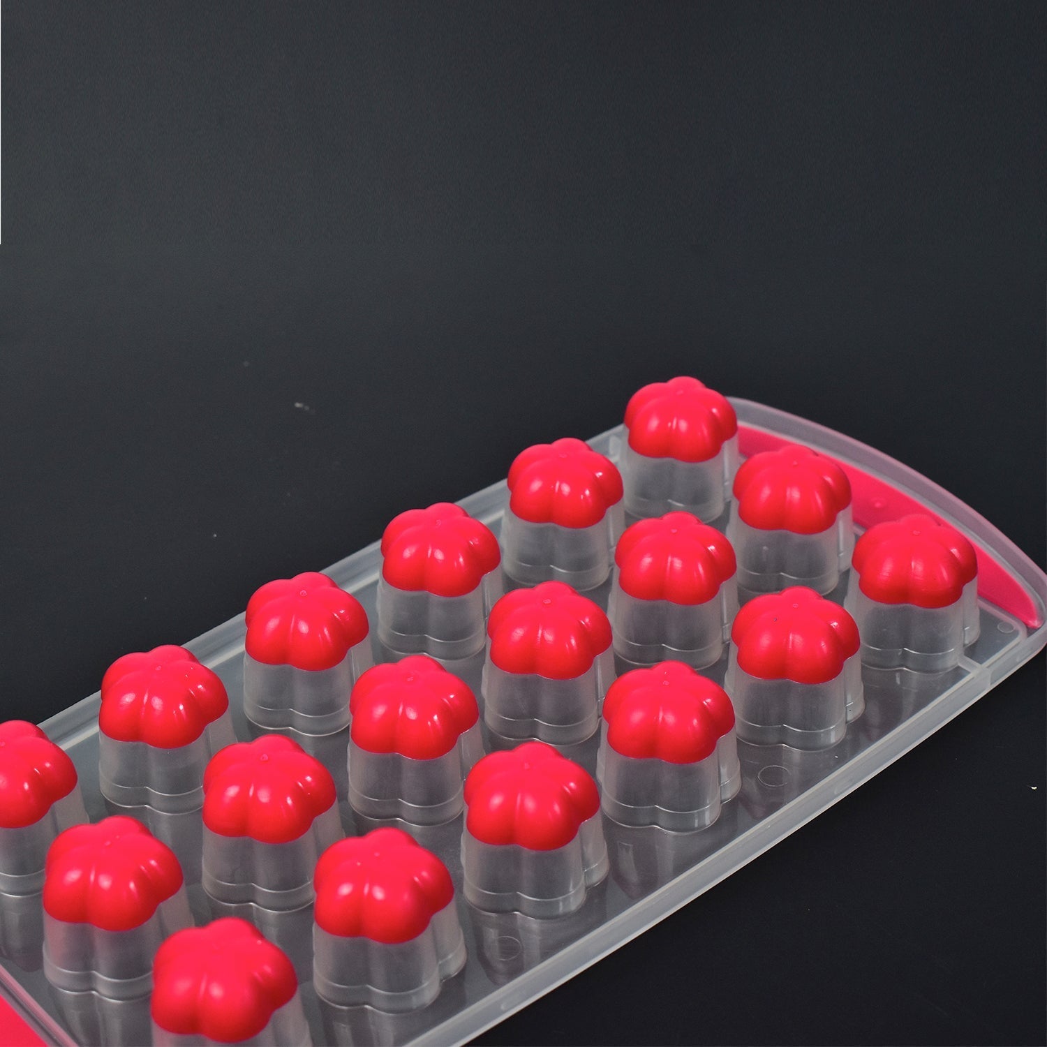 Ice Mould Flower Shape 18 Cavity Mould ice Tray Sphere ice Flower Mould Small ic - 7165_flower_design_ice_tray