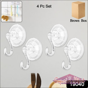 Clear suction cup hooks set of 10 for organizing kitchen utensils and home decor