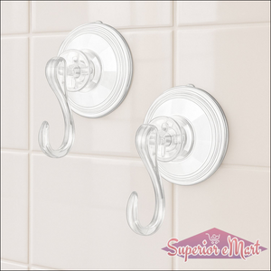 Clear cup hooks set of 10 with suction cups for easy wall organization in home and kitchen