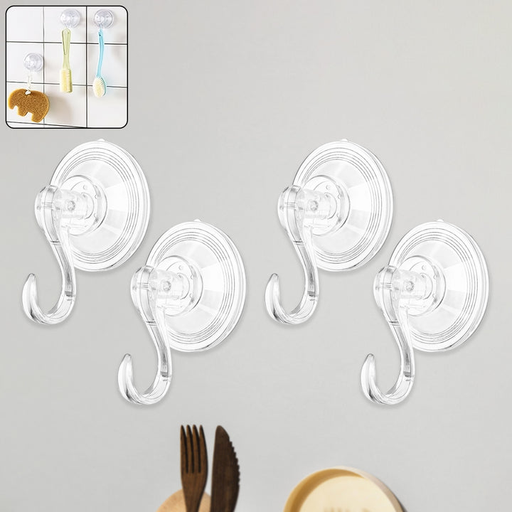Set of 10 clear cup hooks for easy hanging in kitchens and home organization