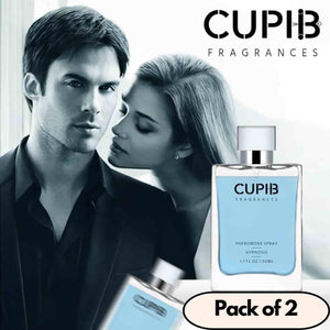 CUPIB Fragrances Perfume for Men 50 ML Pack of 2 with blue bottle and couple in background