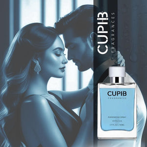 Cupib Fragrances perfume for men 50 ML pack of 2 blue bottle with romantic couple background