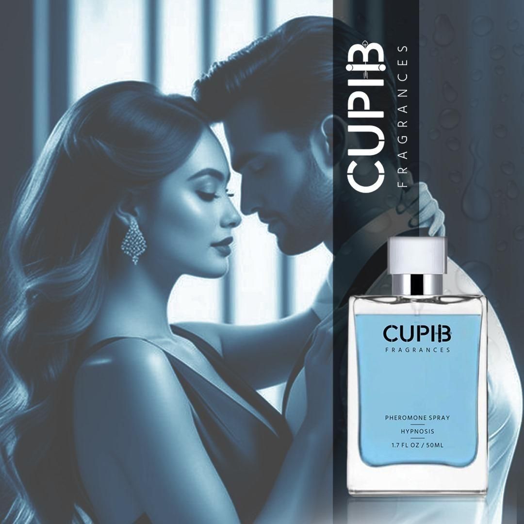 Cupib Fragrances perfume for men 50 ML pack of 2 blue bottle with romantic couple background