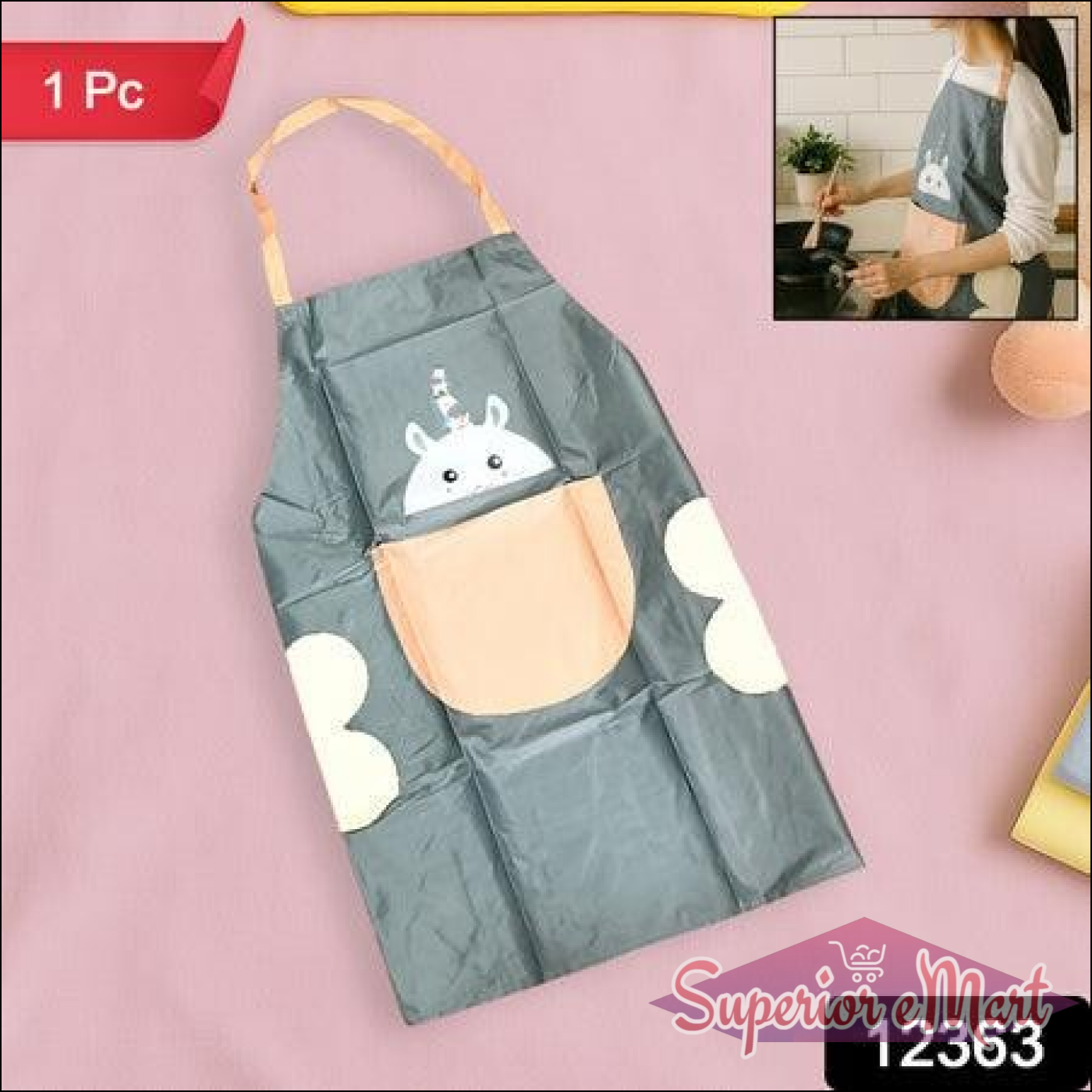 Cute Cartoon Animal Design Kitchen Apron (1 Pc) - Superior eMart