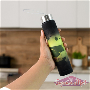 Cute Cartoon Printed Plastic Water Bottle (300 Ml  1 Pc) - Superior eMart
