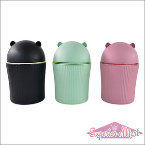 1200ml Desktop Trash Can with Cute Lid Multicolor - Superior eMart