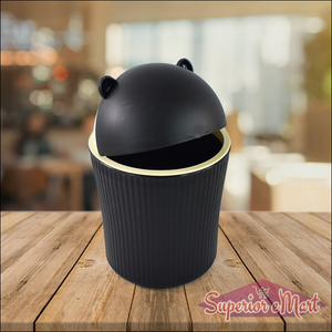 1200ml Desktop Trash Can with Cute Lid Multicolor - Superior eMart