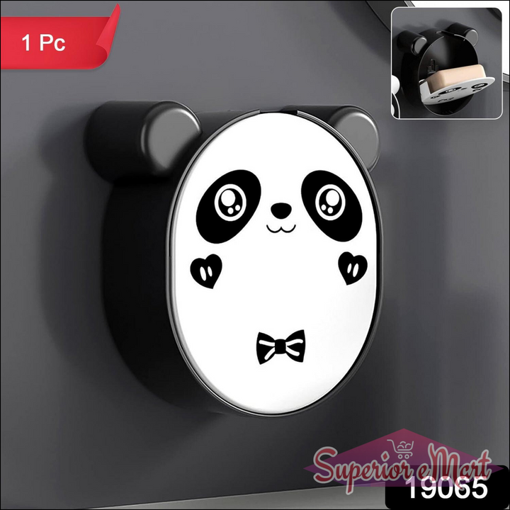 Cute Panda Soap Dish Wall Mount Holder - Superior eMart