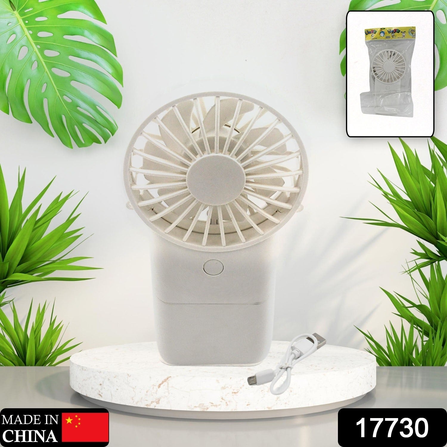 Portable Small Electric Fan, Handheld Fan With 3 Modes USB Rechargeable Mini Stu - 17730_small_handheld_fan_no5