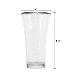 0630 Stylish Look Plastic Juicy Glass Transparent Glasses Set 300ml (6pcs) - Superior eMart