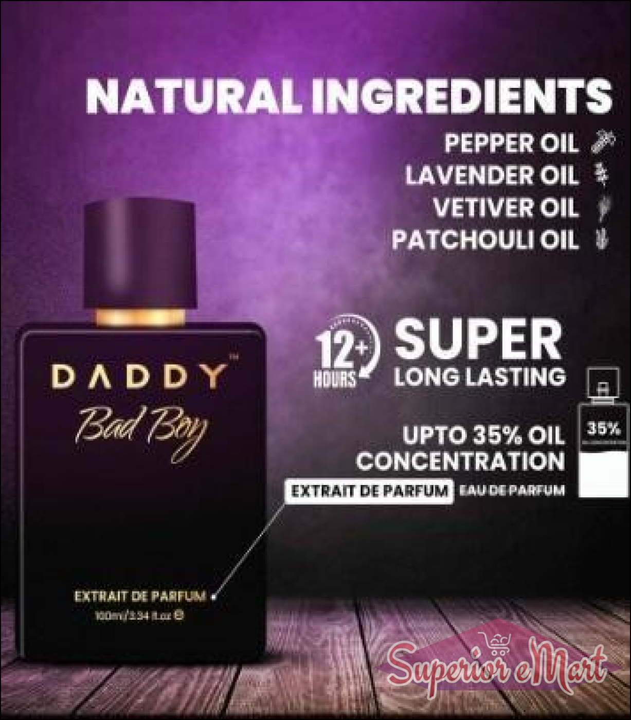 Daddy Bad Boy perfume for men with natural ingredients and super long-lasting fragrance
