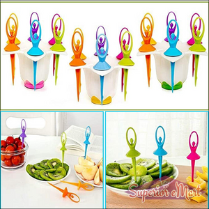 Dancing Doll Fruit Cutlery With Stand Set Of 6. - Superior eMart