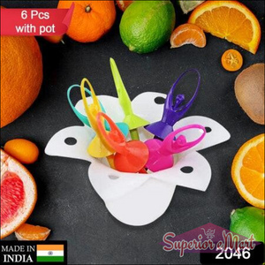 Dancing Doll Fruit Cutlery With Stand Set Of 6. - Superior eMart