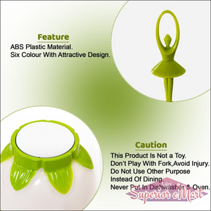 Dancing Doll Fruit Cutlery With Stand Set Of 6. - Superior eMart
