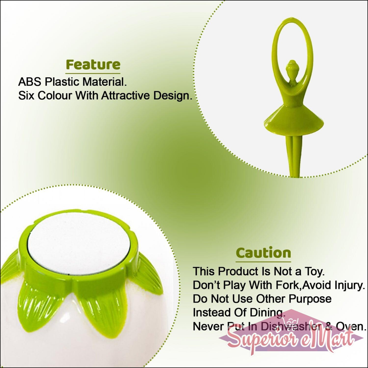 Dancing Doll Fruit Cutlery With Stand Set Of 6. - Superior eMart