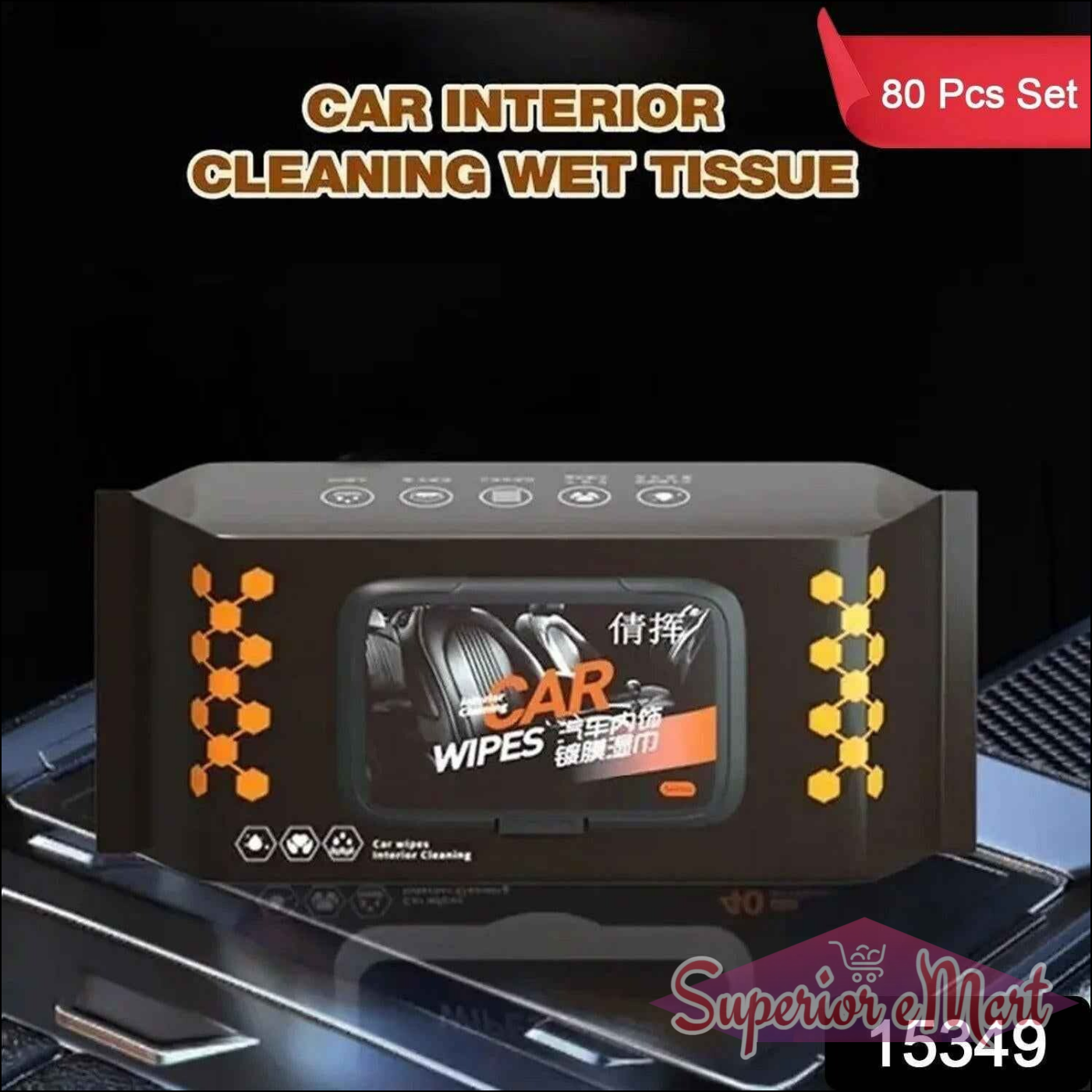Dashboard Cleaning Tissues 80 Pack - Superior eMart