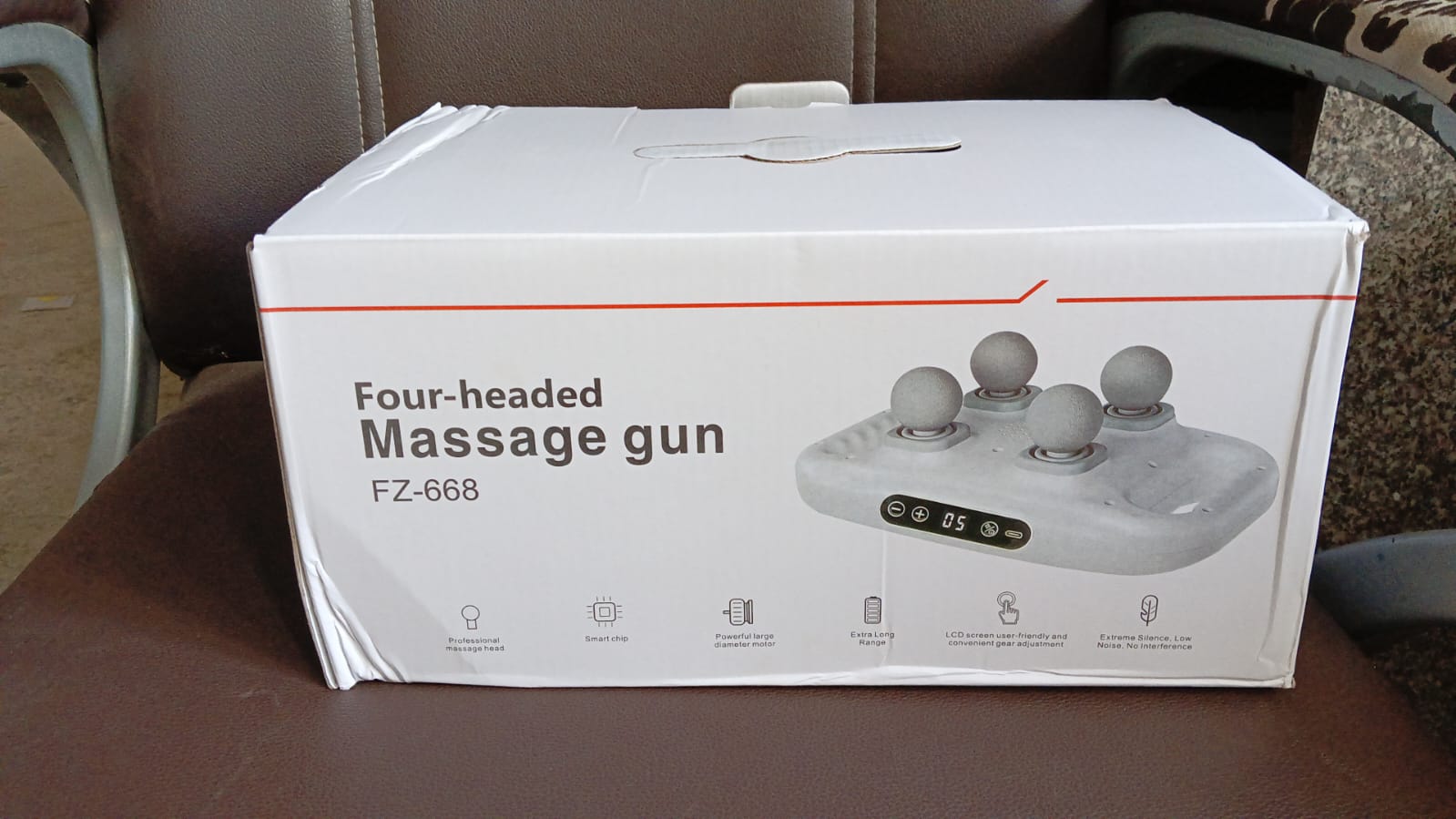 Handheld Full Body Massager 4-Head Massage Gun (1 Pc) - 13628_handheld_4_head_massage_gun