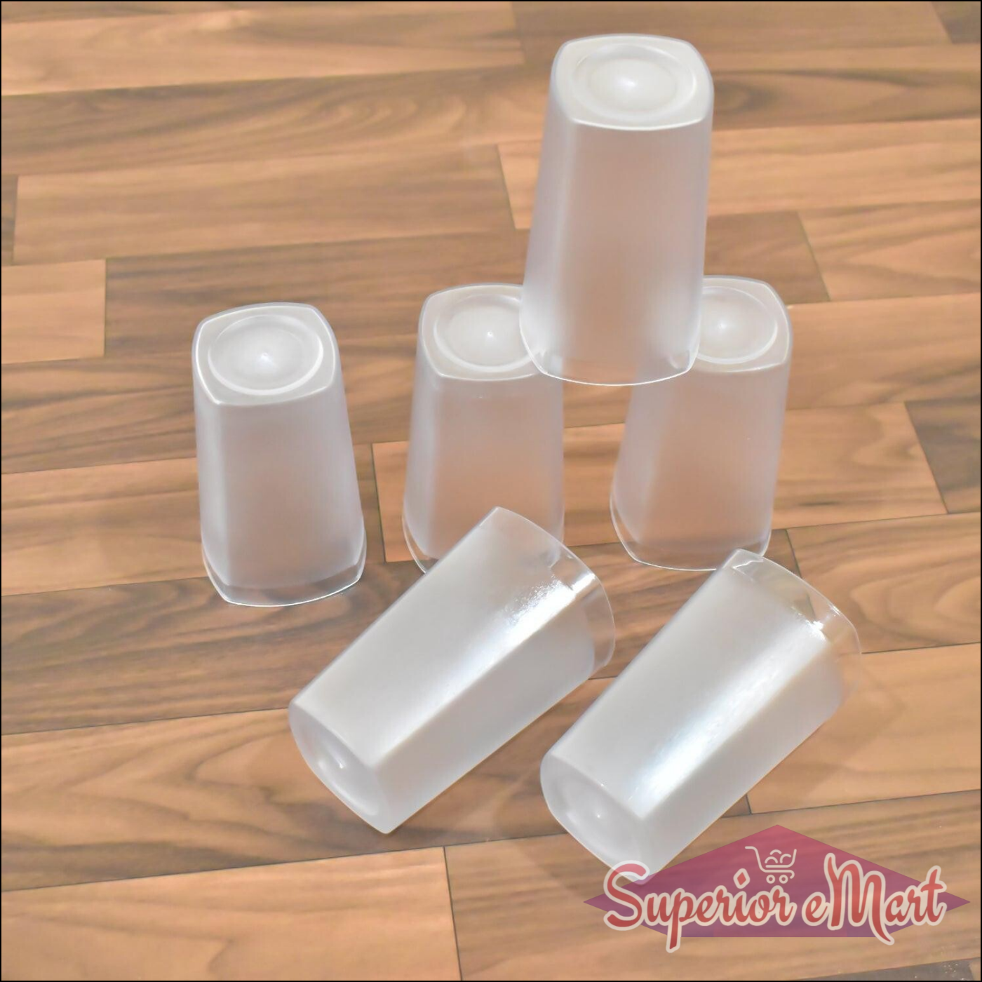 350ml glass set of 6 in a frosted finish, perfect for everyday drinks and stylish serving