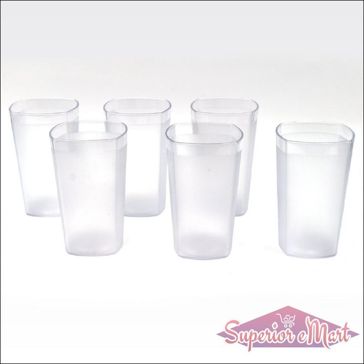 350ml glass set of 6 clear drinking glasses ideal for daily use and entertaining guests