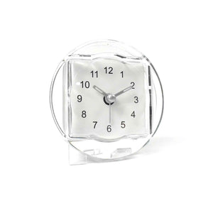 Clear acrylic decorative clock with bold numbers, ideal decorative clocks for every room