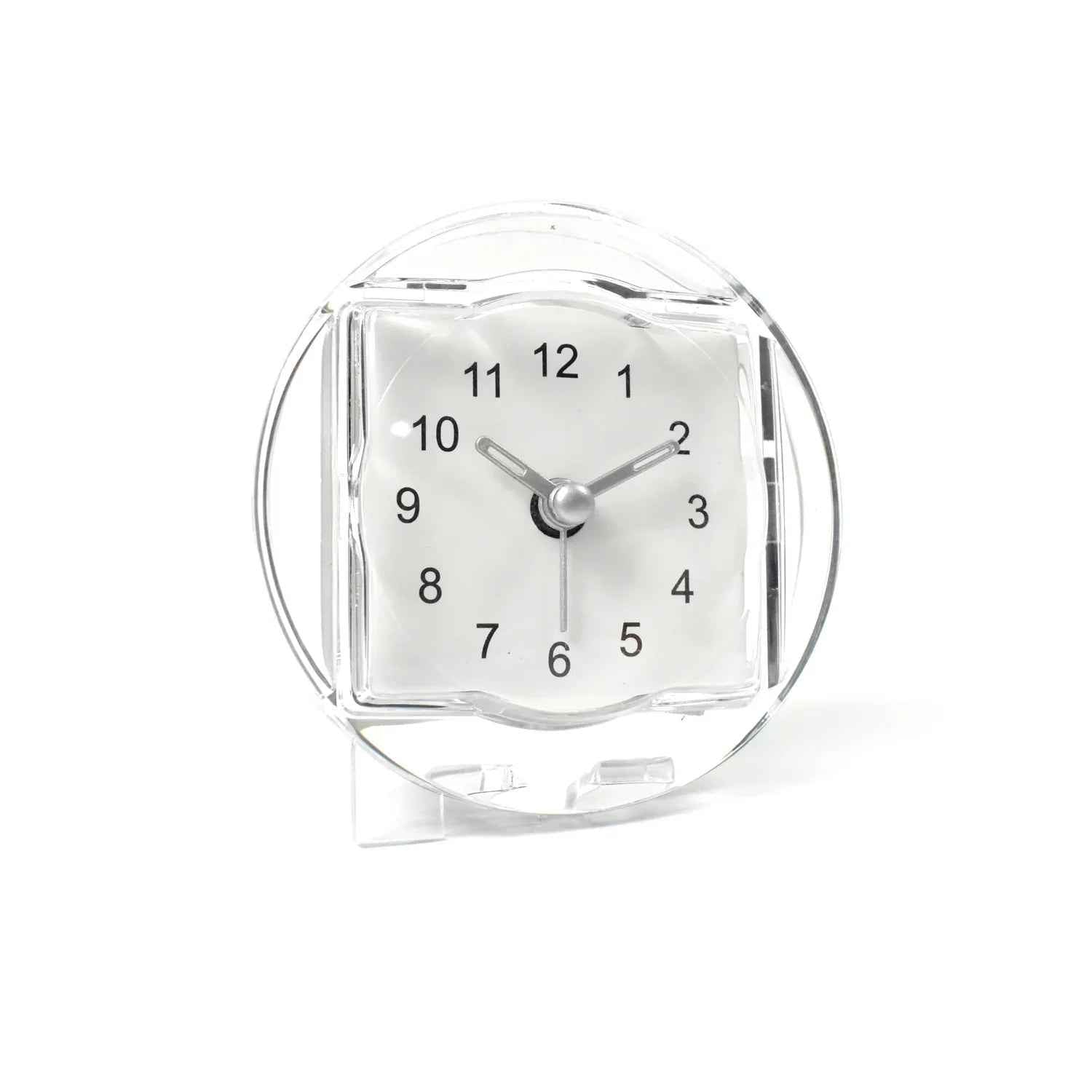 Clear acrylic decorative clock with bold numbers, ideal decorative clocks for every room