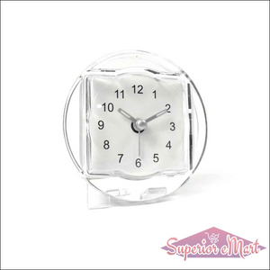 Clear acrylic decorative clock with bold numbers, ideal decorative clocks for every room