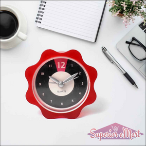 Red decorative clock with flower design, perfect as decorative clocks for every room