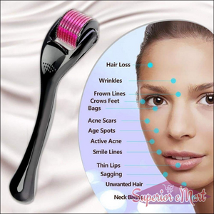 Derma Roller Anti Ageing and Facial Scrubs & Polishes Scar Removal Hair Regrowth (0.75mm) - Superior eMart