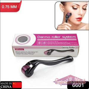 Derma Roller Anti Ageing and Facial Scrubs & Polishes Scar Removal Hair Regrowth (0.75mm) - Superior eMart