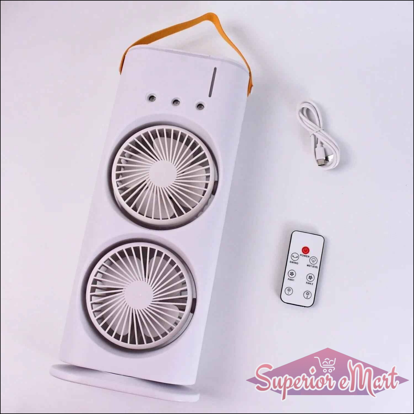 Desktop Double-Head Electric Fan - Superior eMart