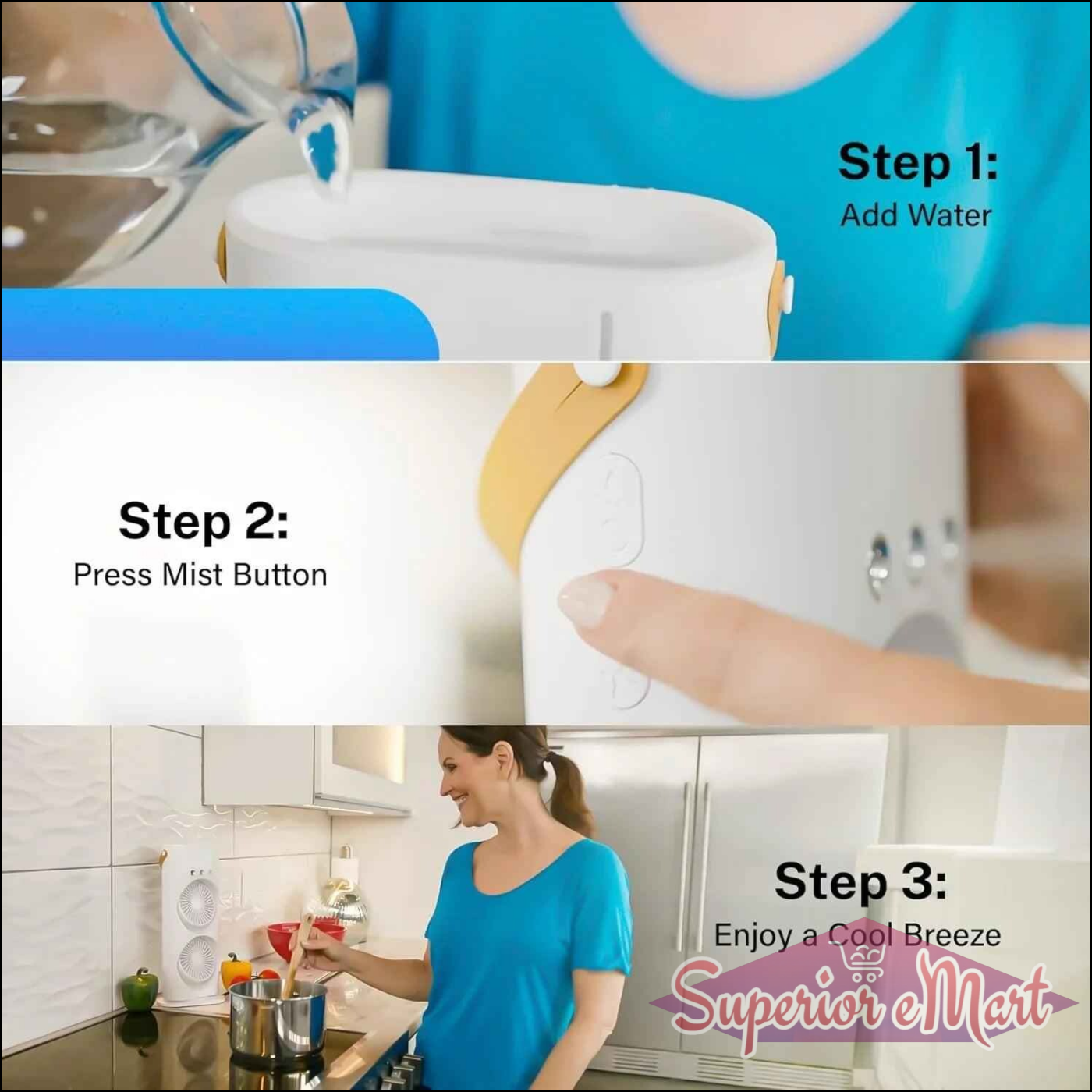 Desktop Double-Head Electric Fan - Superior eMart