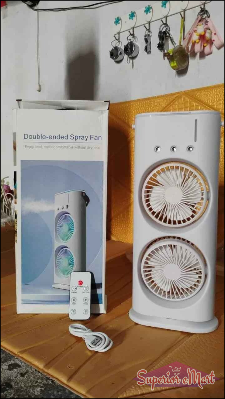Desktop Double-Head Electric Fan - Superior eMart