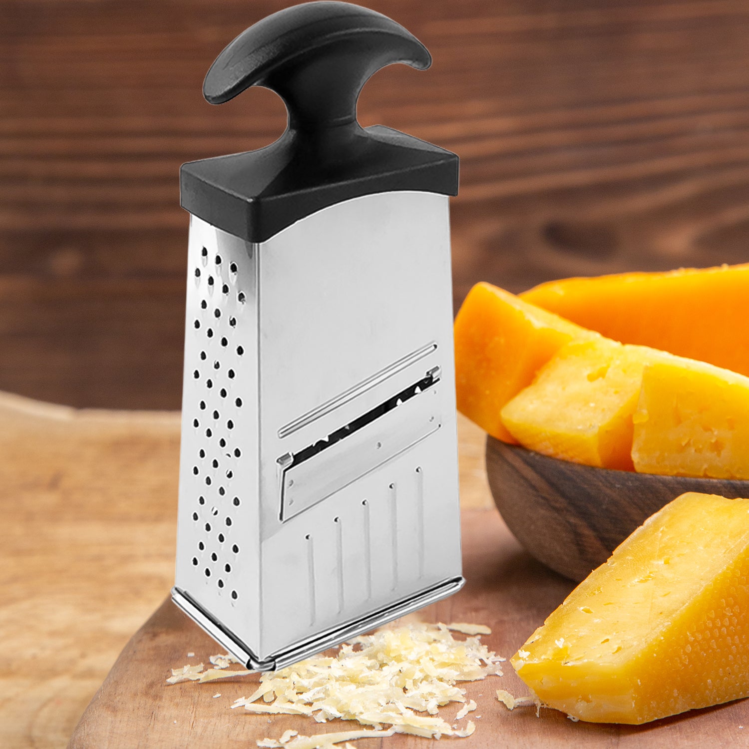 Classic 4-in-1 Stainless Steel Grater Slicer With Handle