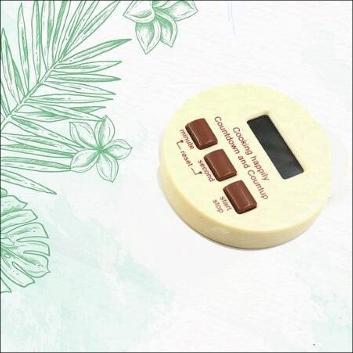 Digital kitchen timer with alarm for easy cooking management and precise timing