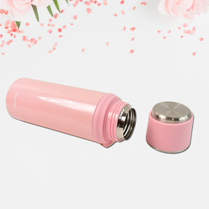 Pink 600ml insulated water bottle with stainless steel lid by Superior eMart for home and kitchen