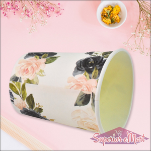 Elegant floral design disposable paper cups set perfect for parties and events with stylish and eco-friendly materials