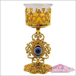 Diwali Candle Holder Set - Gold Decor