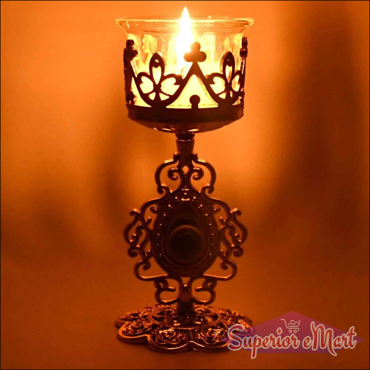 Diwali Candle Holder Set - Gold Decor