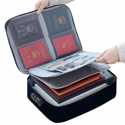 Kids Document Organizer with Lock featuring multiple compartments and secure storage for important papers