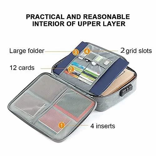 kids document organizer with lock featuring multiple slots and compartments for easy storage