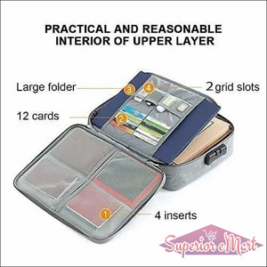 Document Padfolios Organiser With Lock - Superior eMart