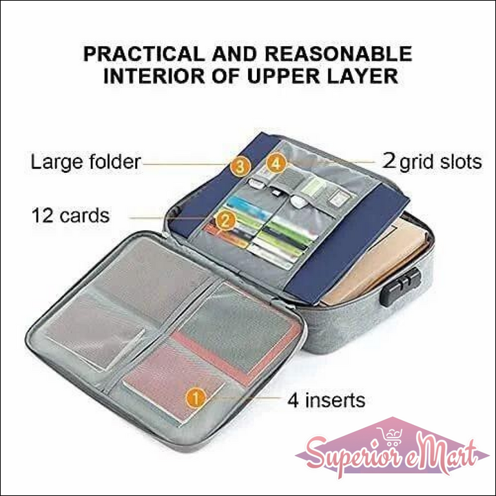 Document Padfolios Organiser With Lock - Superior eMart