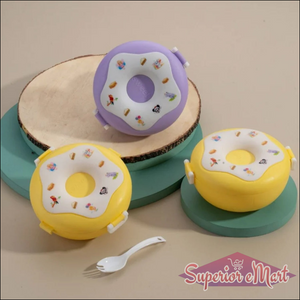 Donut Shaped Double Insulated 3 Compartment Lunch Box 1 Pc Mix Color - Superior eMart