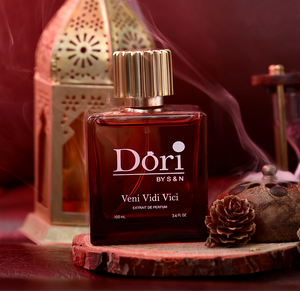 Dori by S&N Veni Vidi Vici Men Perfume in an Elegant Bottle with Decorative Lantern and Floral Accents