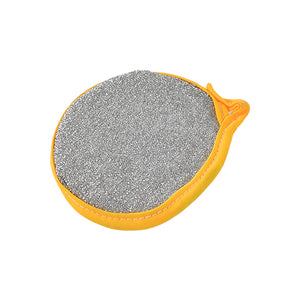 Superior eMart double-sided dishwashing sponge with yellow edge and scrubber surface for home kitchen cleaning