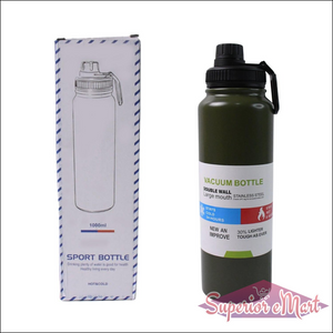 Double Wall Insulated Bottle 1000ml - Vacuum Stainless Steel - Superior eMart