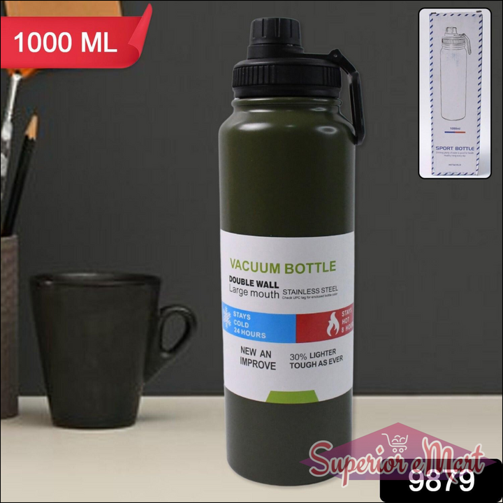 Double Wall Insulated Bottle 1000ml - Vacuum Stainless Steel - Superior eMart